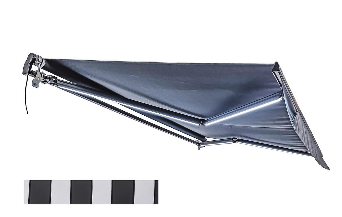 MARKISE ELEKTR. MARKISE 295X200 WEIß - Anthrazit/Hellgrau, MODERN, Kunststoff/Metall (200/20/295cm) - Gardenson