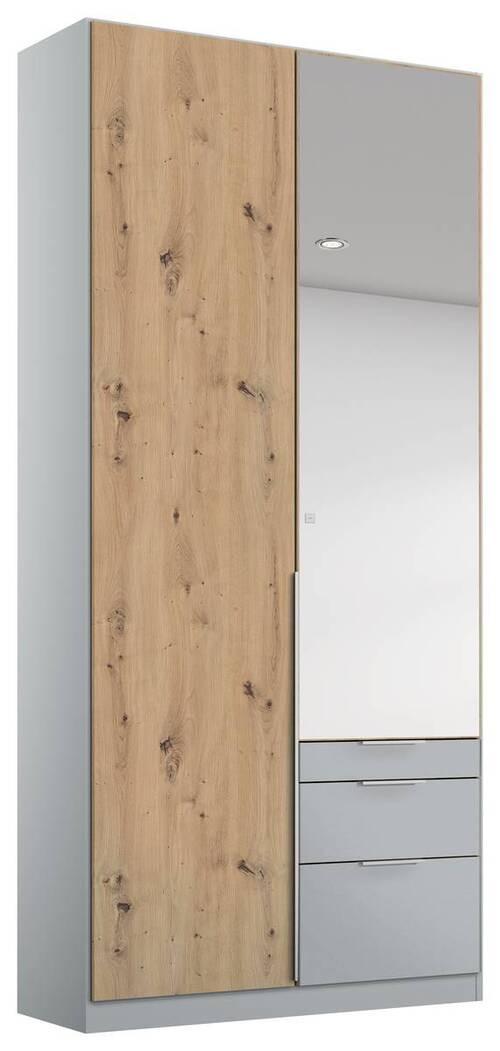 DULAP USI ROTATIVE ALABAMA - argintiu/gri deschis, Modern, material pe bază de lemn (91/229/54cm)
