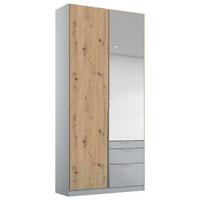 DULAP USI ROTATIVE ALABAMA - argintiu/gri deschis, Modern, material pe bază de lemn (91/229/54cm)