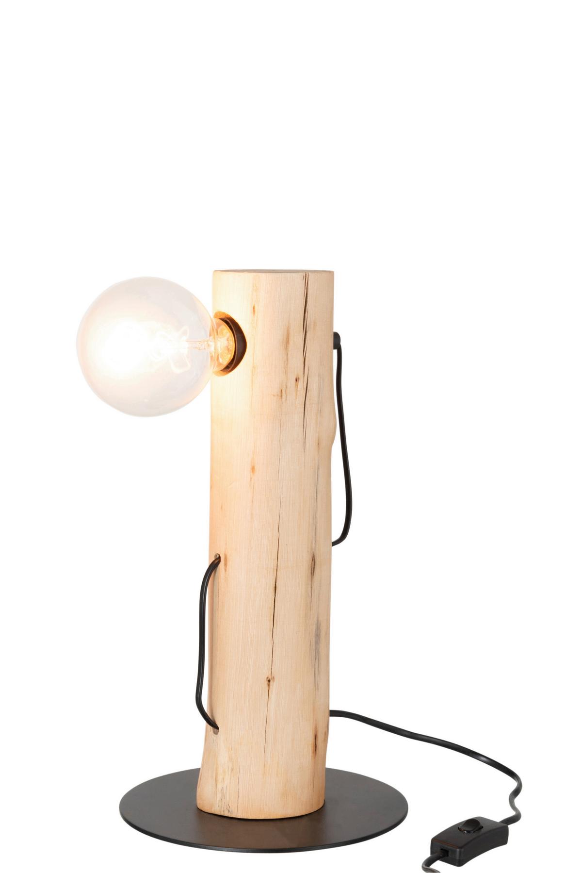 LAMPA STOŁOWA 15564 - kolor naturalny, Basics, materiał drewnopochodny (20,5/20,5/38,5cm)
