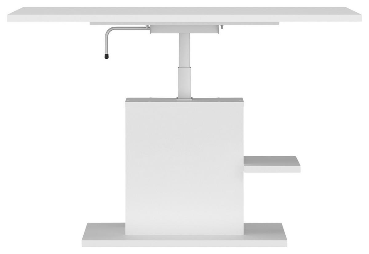 Stolić Cortado - bijela, Moderno, drvni materijal (110/54,6-74,2/65cm) - Modern Living