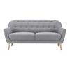 Sofa Anela Hellgrau Webstoff - Hellgrau/Naturfarben, MODERN, Holz/Textil (168/79/84cm) - Bessagi Home