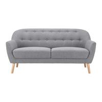 2-SITZER-SOFA ANELA - Hellgrau/Naturfarben, Modern, Holz/Textil (168/79/84cm) - Bessagi Home