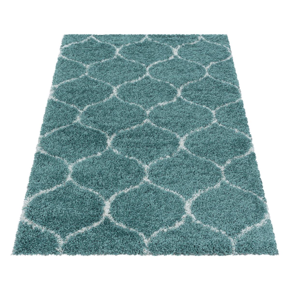 Hochflorteppich Salsa Blau ca. 280x370cm - Blau, Design, Textil (280/370cm)