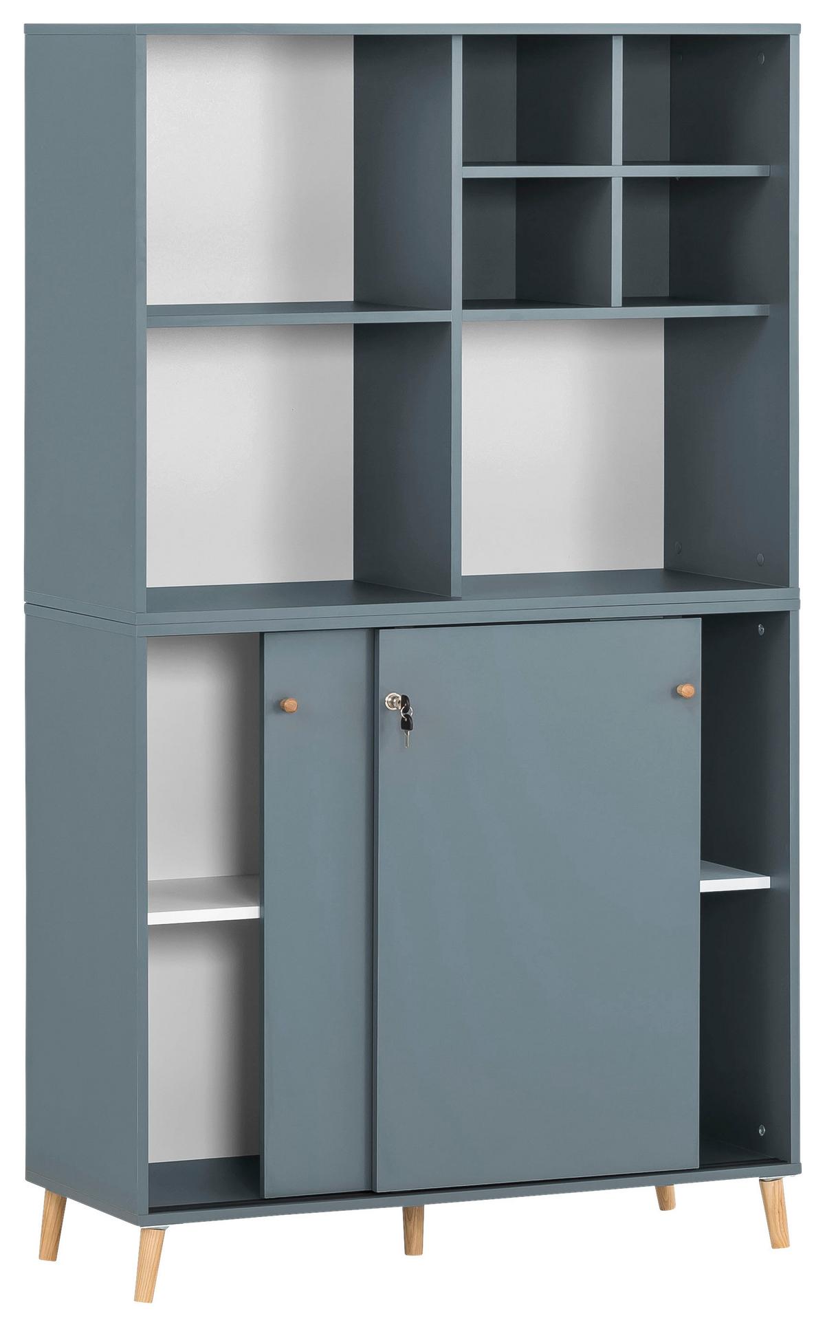 Aktenschrank Set U1000R Petrol ca. 100,1x174,2x41cm - Petrol, MODERN, Holzwerkstoff (100,1/174,2/41cm) - MID.YOU