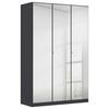 DULAP REFLECT - argintiu/gri, Modern, material pe bază de lemn (136/210/54cm)
