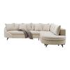 Wohnlandschaft Axel in Beige - Creme/Schwarz, MODERN, Textil/Metall (291/250cm) - Mömax