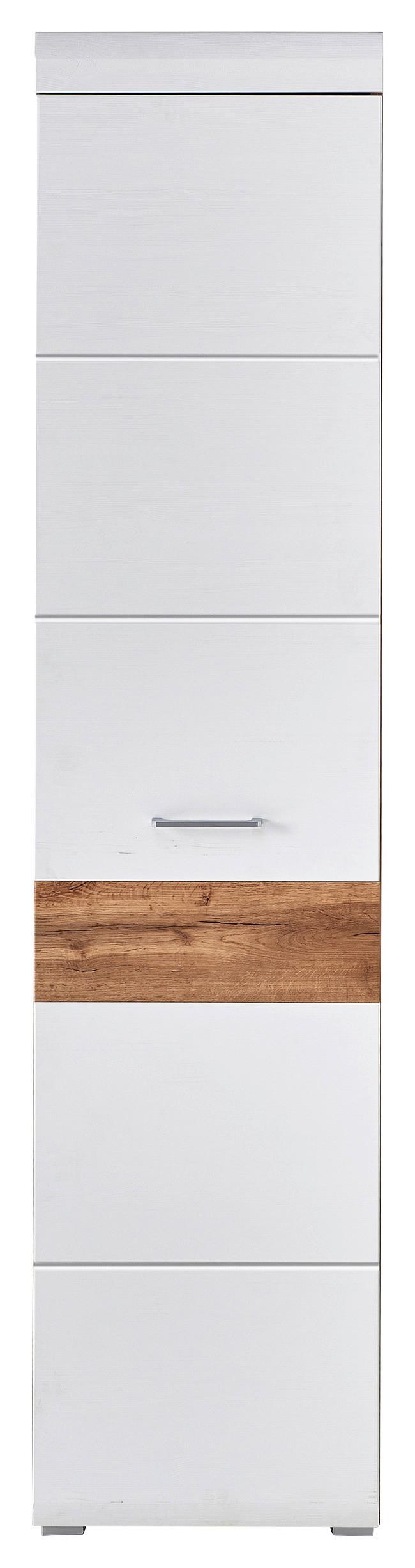 Garderobenschrank in Weiss/Eichefarben - Weiss/Eichefarben, Konventionell, Holzwerkstoff (46/200/40cm) - Mömax