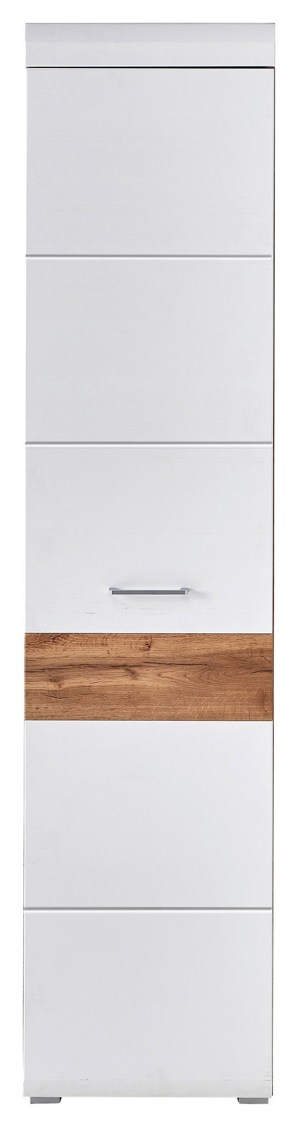 Garderobenschrank in Weiß/Eichefarben - Eichefarben/Weiß, KONVENTIONELL, Holzwerkstoff (46/200/40cm) - Mömax