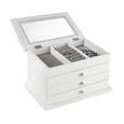 Škatla Za Nakit Julie - bela, steklo/leseni material (25/17/15cm) - MÖMAX modern living