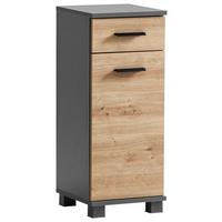 Spodnja Omarica Palermo, Antracit, Barva Hrasta - črna/antracit, Konvencionalno, kovina/umetna masa (30,3/75,3/32,6cm) - Stylife