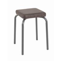 Stapelhocker in Braun - Graphitfarben/Braun, KONVENTIONELL, Holzwerkstoff/Metall (36/49/36cm) - Mömax