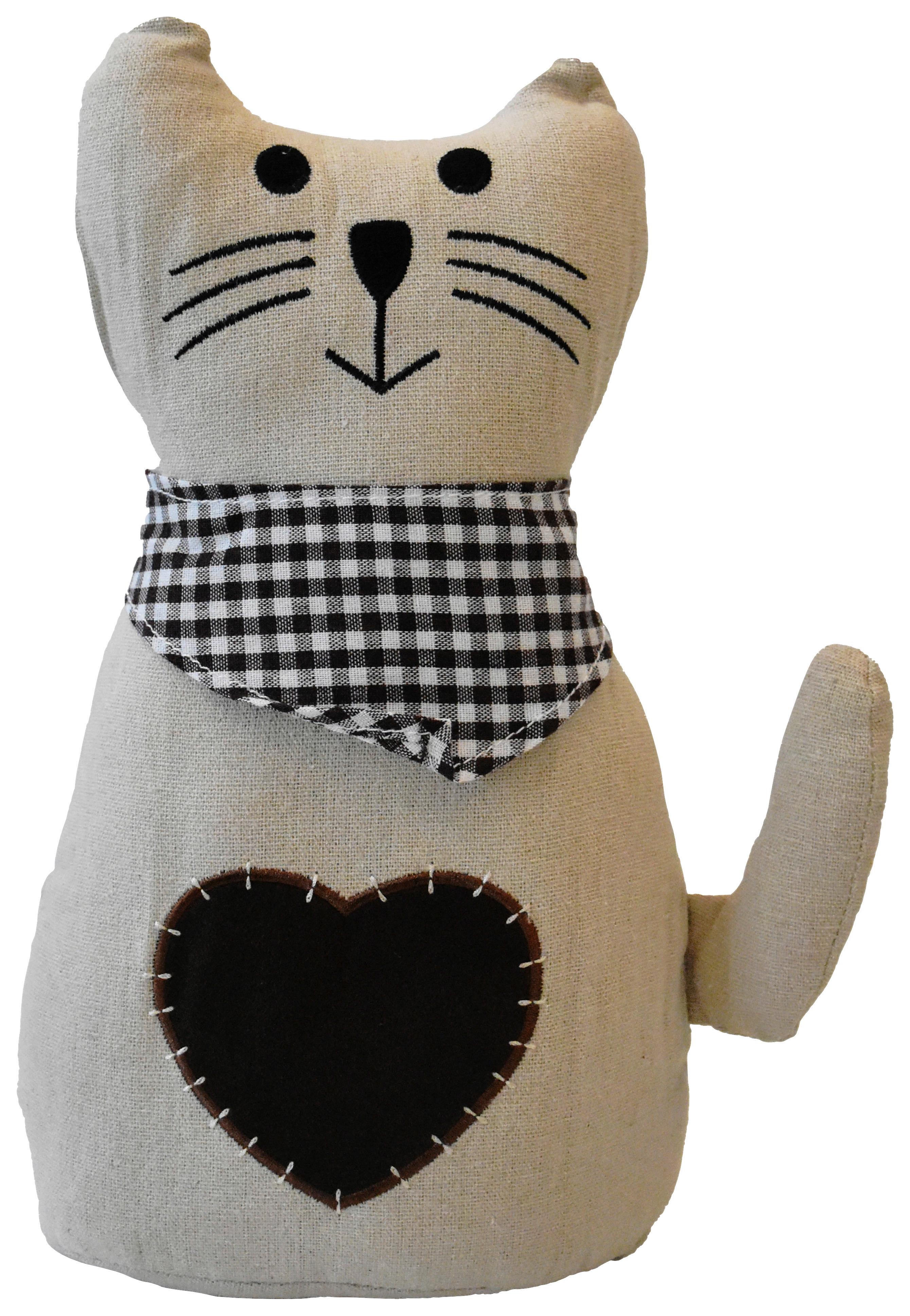 Ajtóütköző Kitty - bézs/szürke, Konventionell, textil (20/25cm) - Modern Living