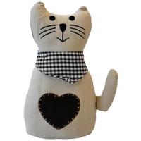 Opritor pentru ușă KITTY - bej/gri, Konventionell, textil (20/25cm) - Modern Living