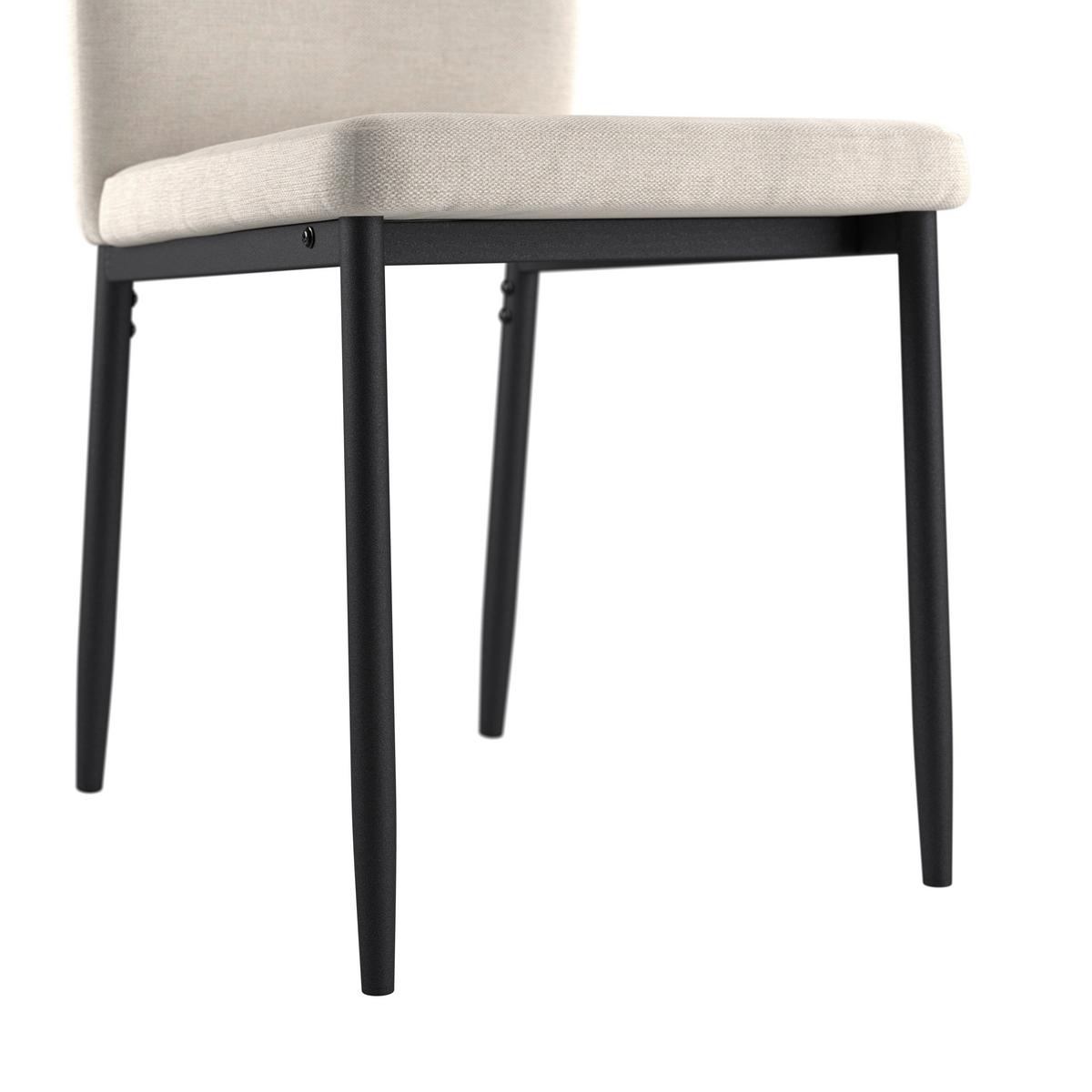 Stol Augusta - črna/bež, Moderno, kovina/tekstil (45/87/55cm) - Mömax