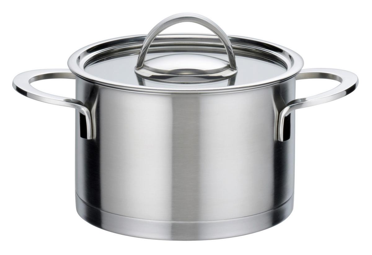 Set Posod Elegance, 5-Delni - barve nerjavečega jekla/prozorno, Basics, kovina/steklo - GSW