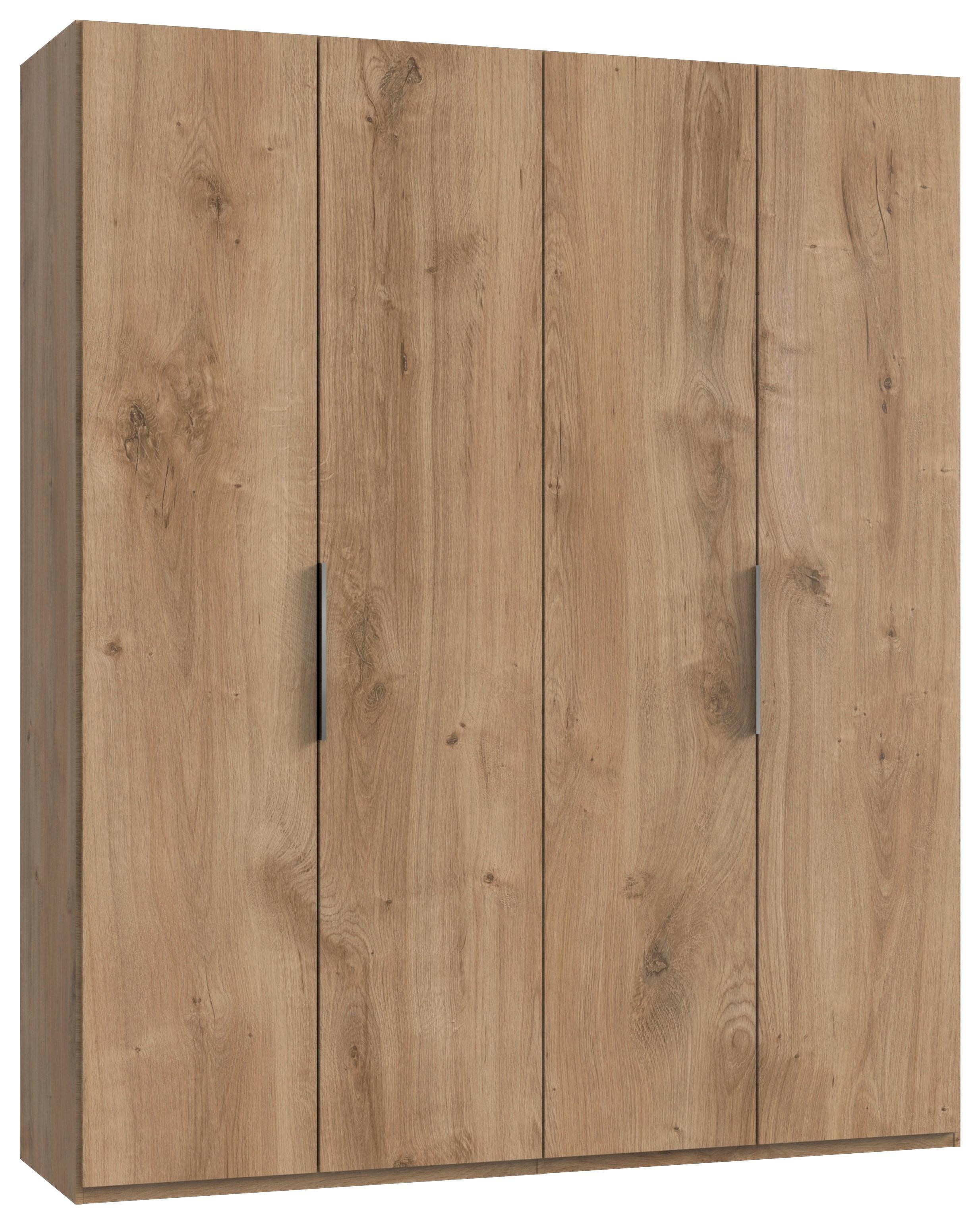 Drehtürenschrank Level 36A ca. 200x236x58 cm Eiche Dekor - Chromfarben/Eichefarben, MODERN, Holzwerkstoff (200/236/58cm) - MID.YOU
