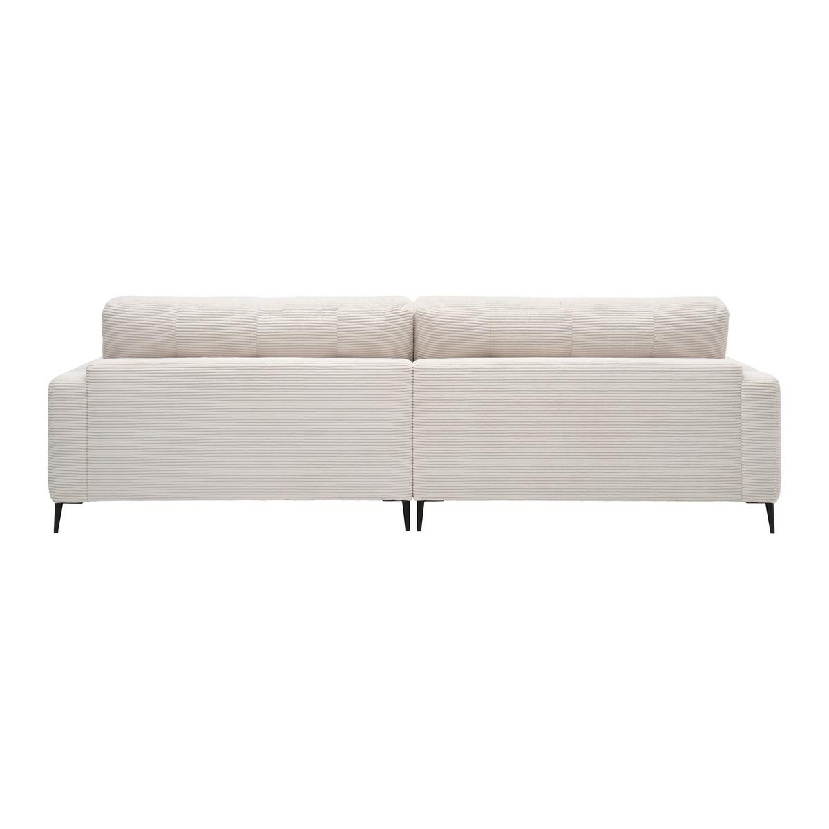 Wohnlandschaft Ubalda Weiß - Schwarz/Weiß, MODERN, Textil/Metall (190/84/272cm) - Premium Living
