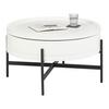 SOFFBORD MALABO - vit/svart, Modern, metall/trämaterial (80/45/80cm) - Premium Living