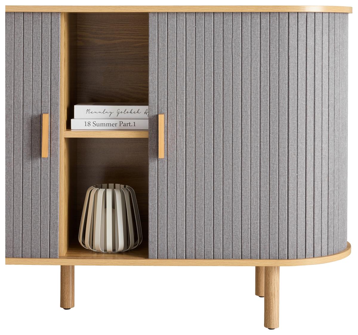 Sideboard Arvid -Exklusiv- - Naturfarben/Grau, Modern, Holz/Holzwerkstoff (140/75/40cm) - Mömax