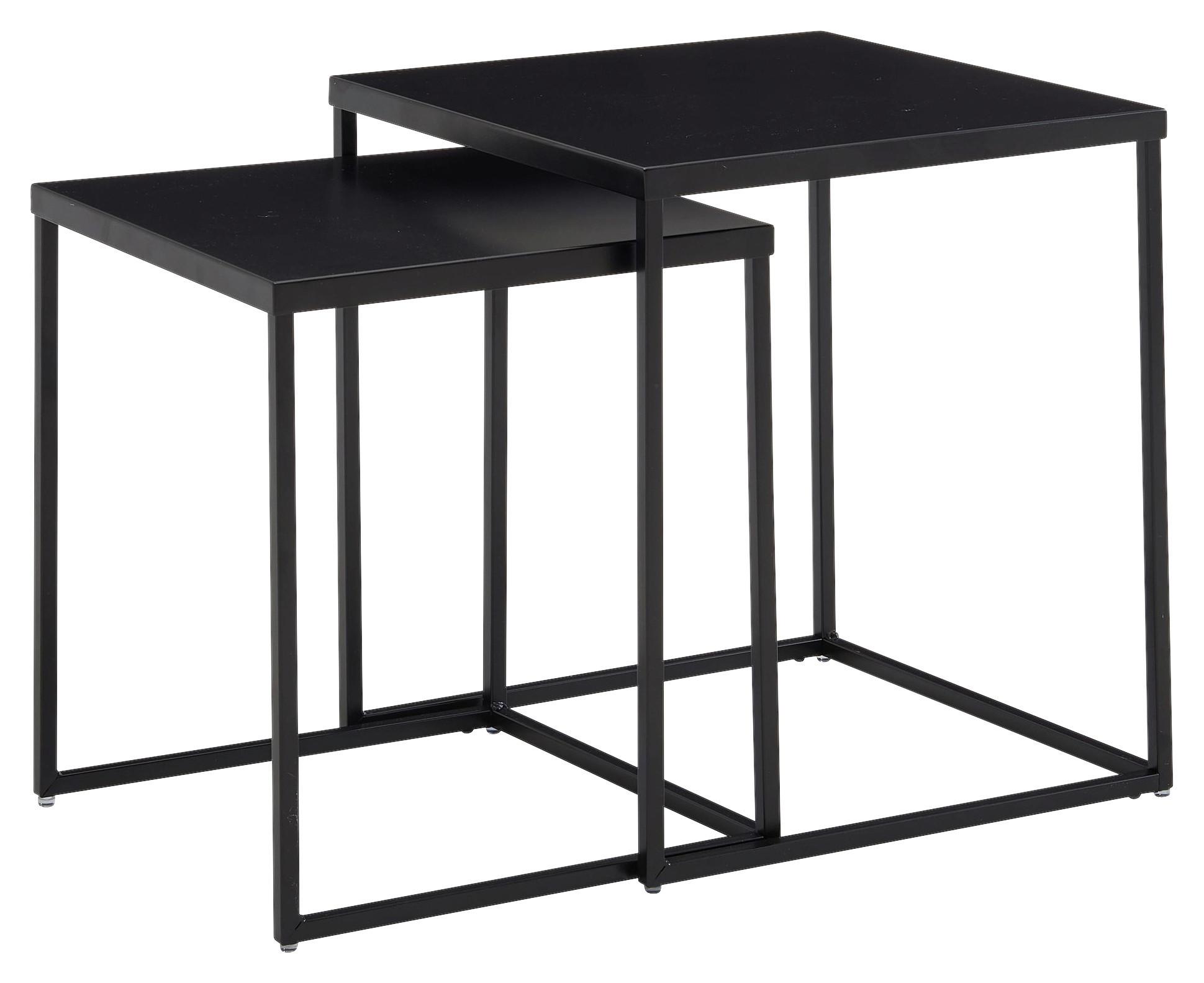 Set Miz Wohnling - črna, Moderno, kovina (40/40/45cm) - MID.YOU