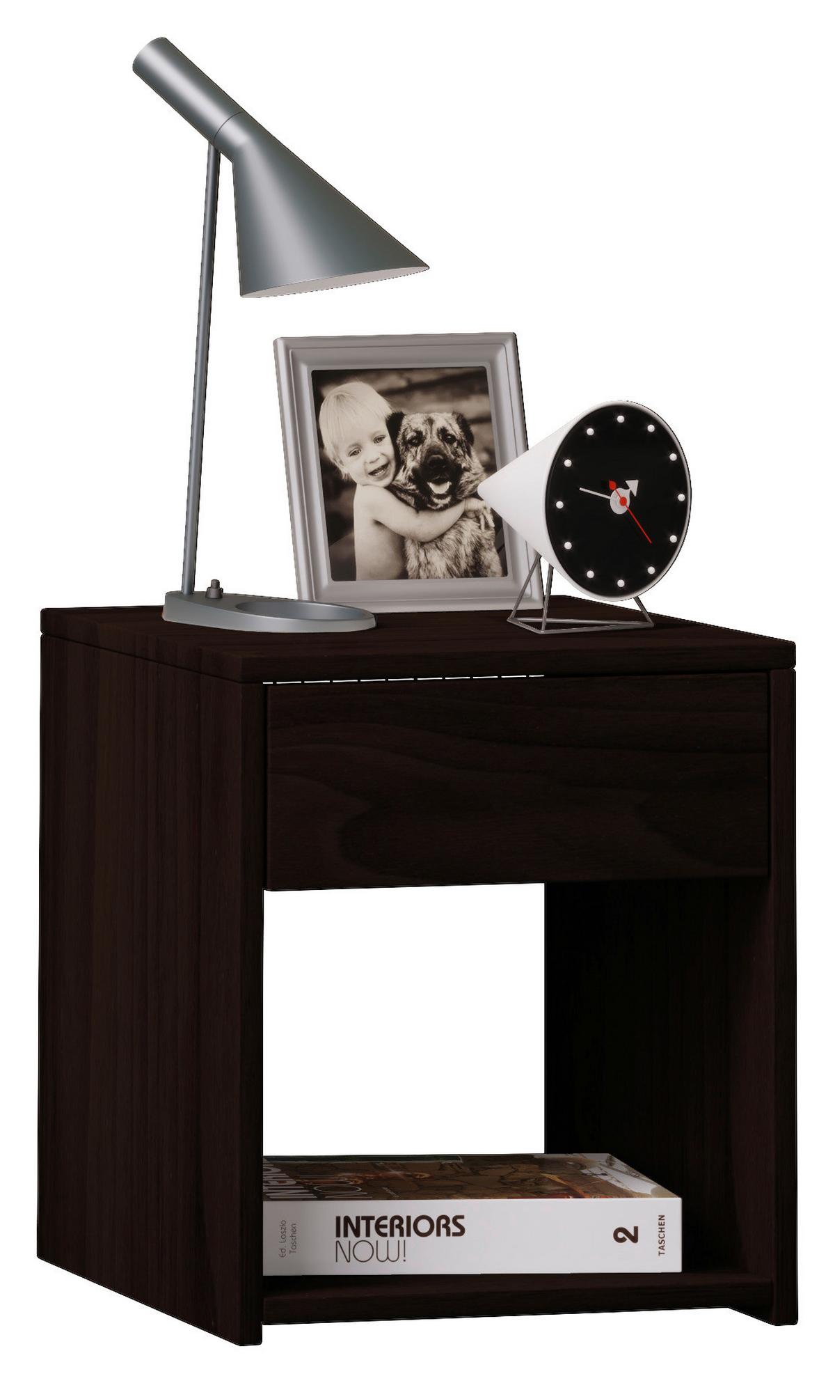 Nachtkästchen in Walnussfarbe Sledo Mini - Walnussfarben, KONVENTIONELL, Holzwerkstoff (35/40/35cm) - MID.YOU