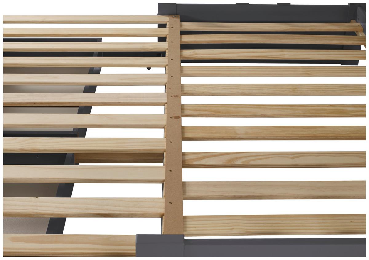 Raztegljiva Postelja Livio, Antracit, 90-180x200cm - naravne barve/antracit, Romantika, kovina/umetna masa (90-180/200cm) - MID.YOU