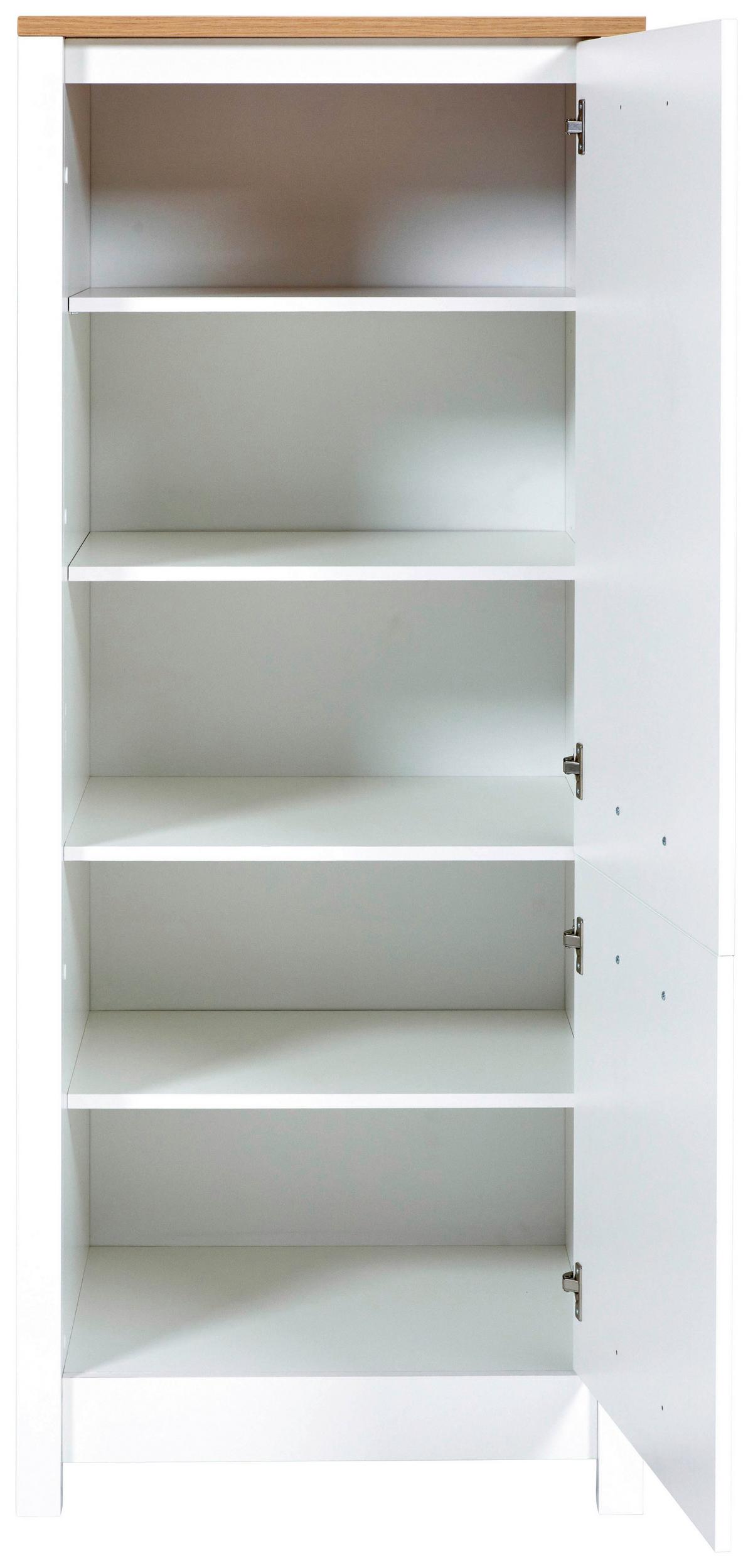 Geräteumbauschrank Sicilia Weiß/Eiche Artisan - Silberfarben/Weiß, MODERN, Holzwerkstoff/Metall (70/167/60cm) - Mömax