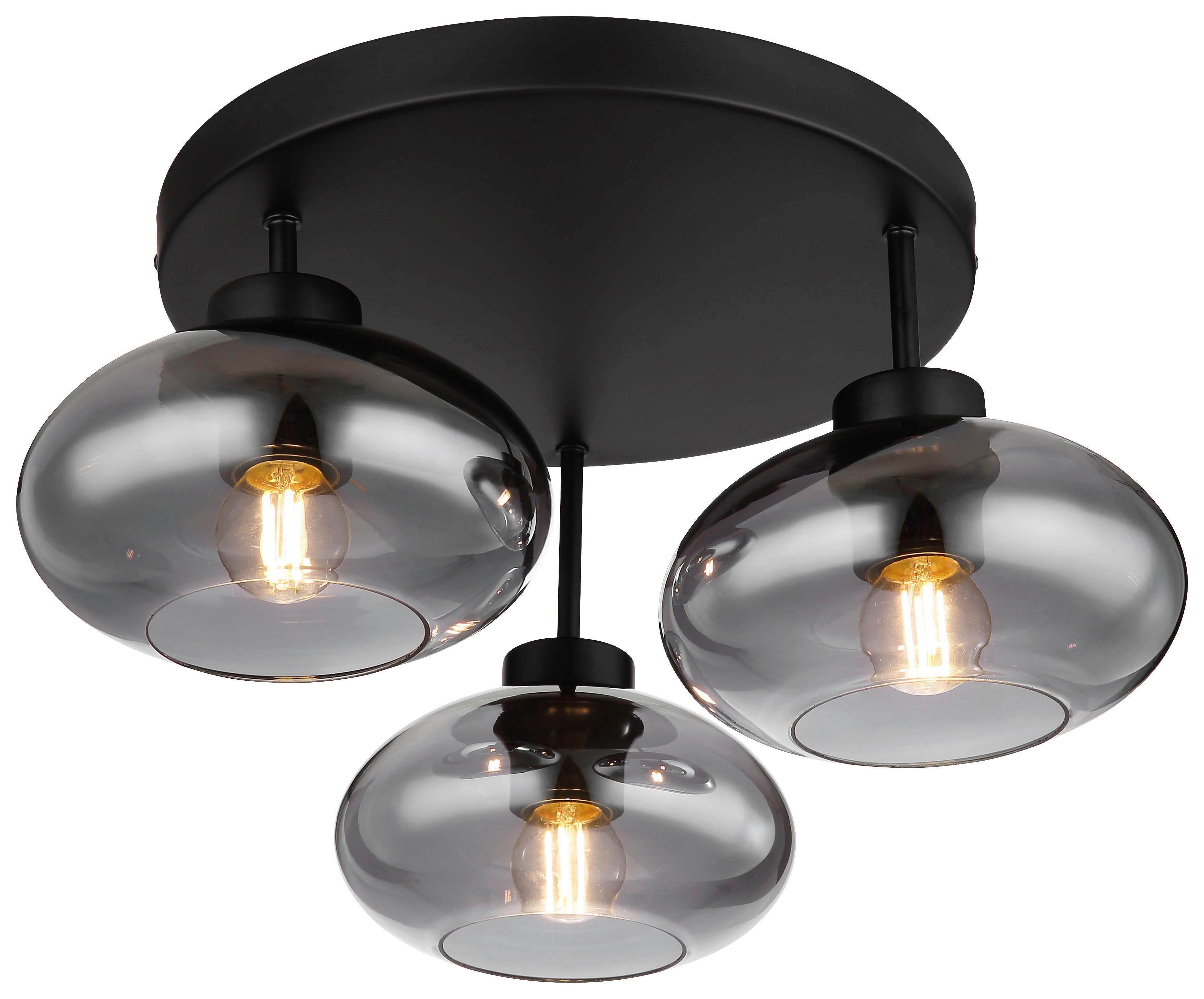 LAMPA SUFITOWA REIN I - czarny, Design, metal/szkło (40/24cm) - Novel