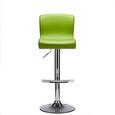 Tresenstuhl in Grün - Grün, MODERN, Leder/Metall (38/88-110/49cm) - PREMIUM LIVING