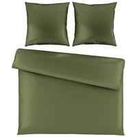 Bettwäsche Alex Uni XXL ca. 200x220cm - Olivgrün, MODERN, Textil (200/220cm) - Premium Living