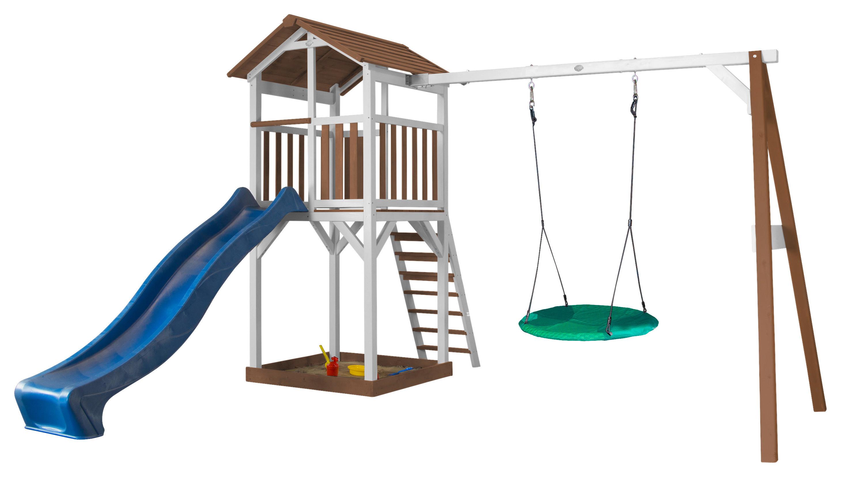 Spielhaus Axi Beach Tower - Blau/Braun, KONVENTIONELL, Holz (356,6/241,9/349cm) - Ambia Garden