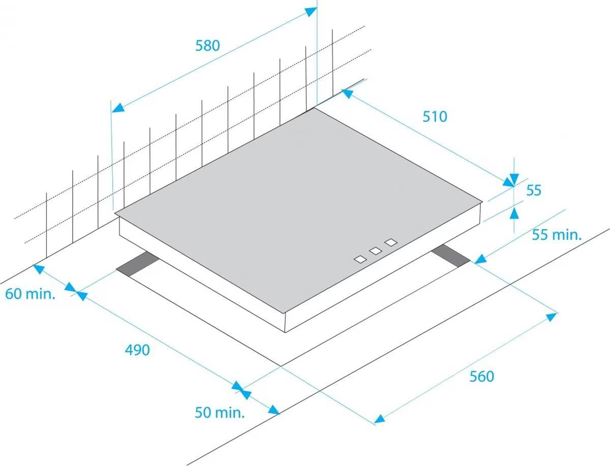 Glaskeramikkochfeld HIC64503TX Schwarz - Schwarz, MODERN, Glas/Metall (58/3,7/51cm) - Beko