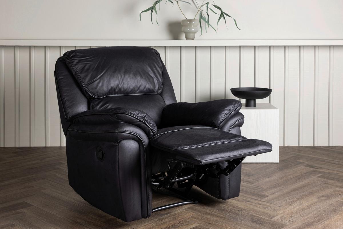 FERNSEHSESSEL SARANDA - Schwarz, Design, Kunststoff/Textil (104/103/99cm) - Livetastic