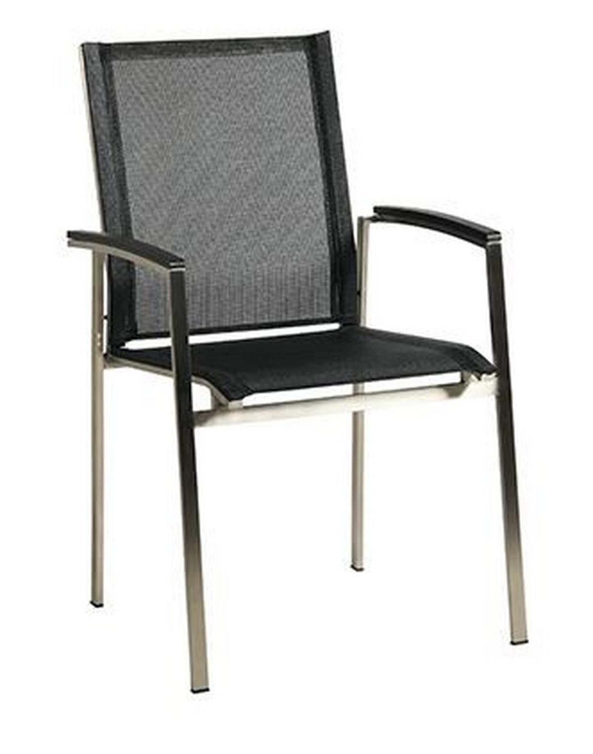 Gartengarnitur Auris 7-tlg. Grau/Edelstahlfarben - Edelstahlfarben/Grau, Basics, Keramik/Kunststoff (200/75/100cm) - Acamp