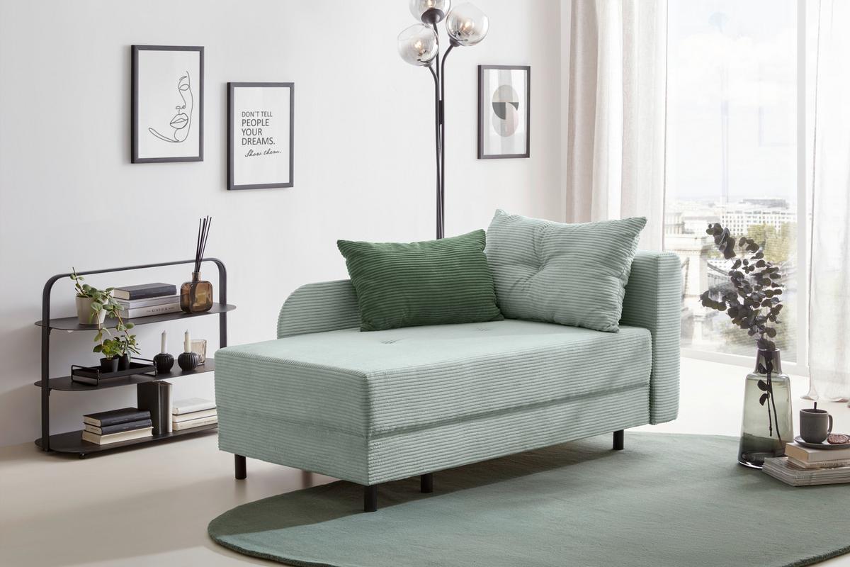 Liege Nova Grau - Schwarz/Grau, MODERN, Holz/Textil (145/62/85cm) - Mömax
