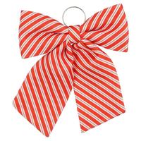 Dekorativna Pentlja Bow Stripes - rdeča, Trendi, tekstil (32/40/3cm) - Premium Living