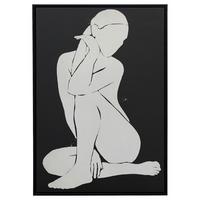 Keilrahmenbild Denise in Schwarz ca. 60x90cm - Schwarz/Weiß, Holz/Kunststoff (60/90cm) - Modern Living