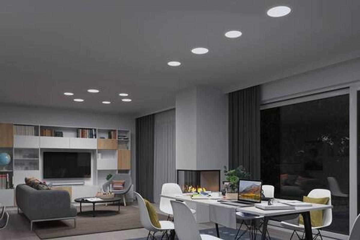 LED-Paneel Veluna VariFit in Weiß max. 15 Watt - Weiß, Basics, Kunststoff (18,5cm) - Paulmann