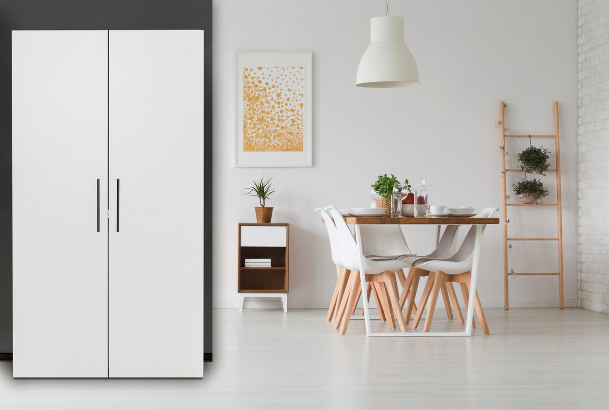 Schrankküche Economy Weiß mit Geräte B: ca. 104 cm - Edelstahlfarben/Weiß, MODERN, Holzwerkstoff/Metall (104/193/67cm) - Respekta