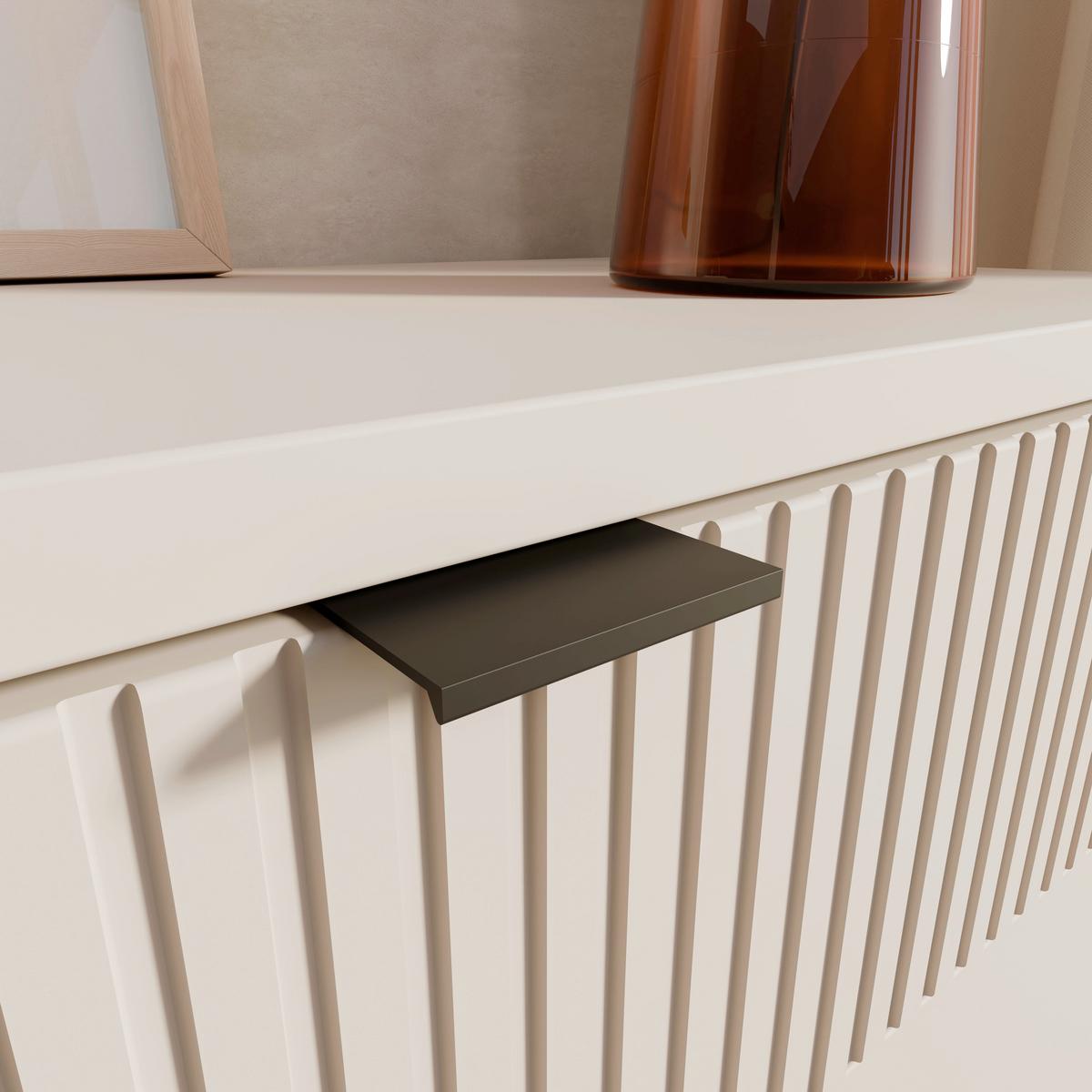 Comodă SERAVEL - culoare lemn stejar/nisipiu, Natur, metal/material pe bază de lemn (158,8/87,2/41,5cm) - Modern Living