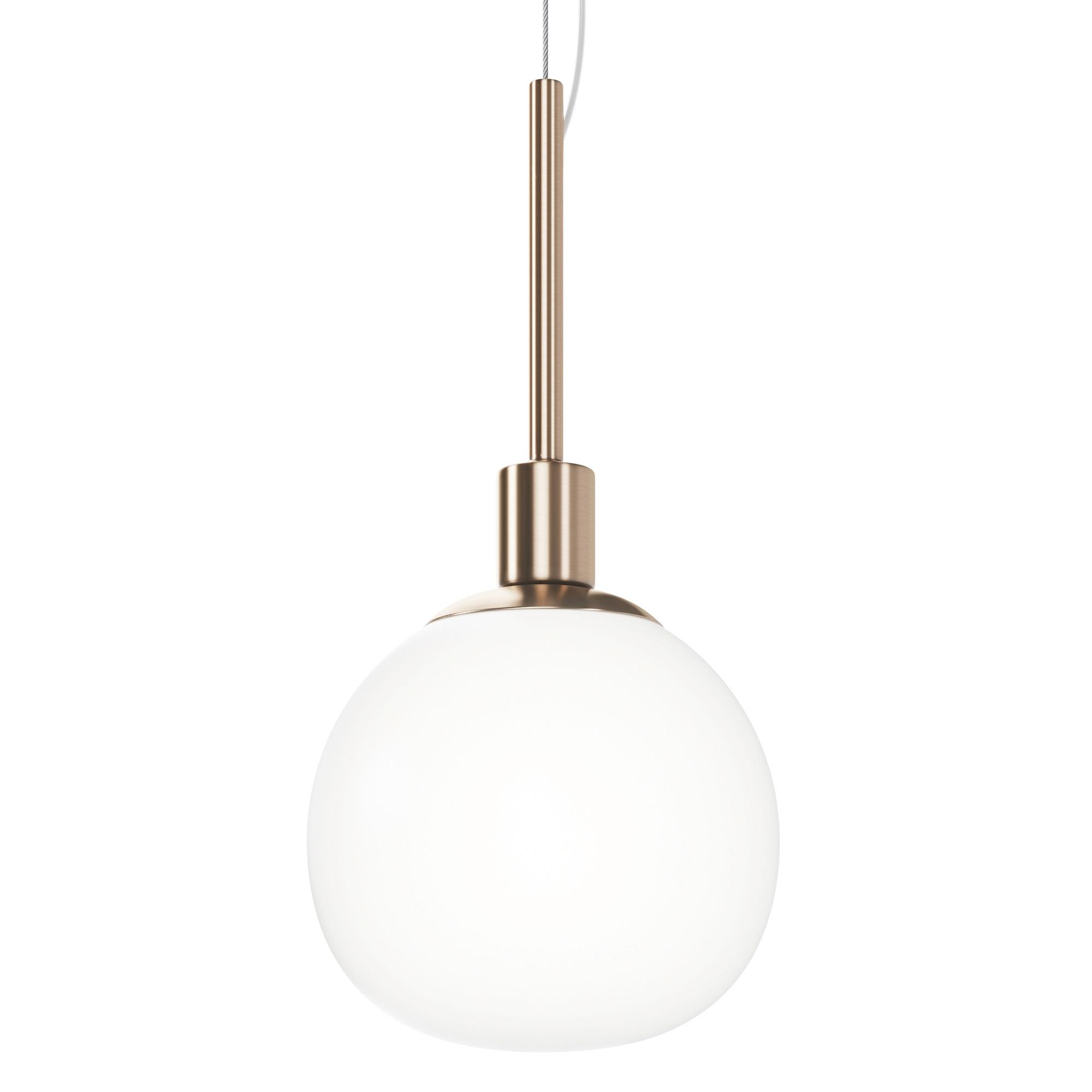Pendelleuchte Erich Messingfarben max. 40 Watt - Messingfarben/Weiß, Trend, Glas/Metall (15/30,5cm) - MAYTONI