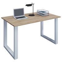 Pisalna Miza Lona, Hrast, 110x50cm - bela/hrast sonoma, Moderno, kovina/leseni material (110/50/76cm) - MID.YOU