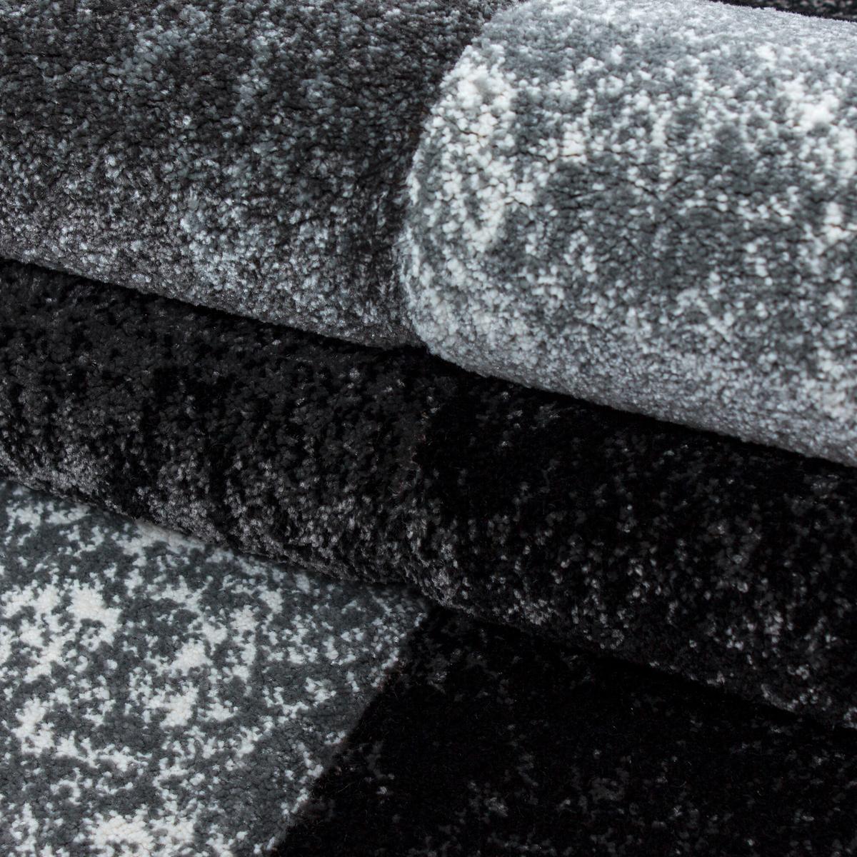 Flachwebeteppich Hawaii Schwarz ca. 280x370cm - Schwarz, Design, Textil (280/370cm) - Novel