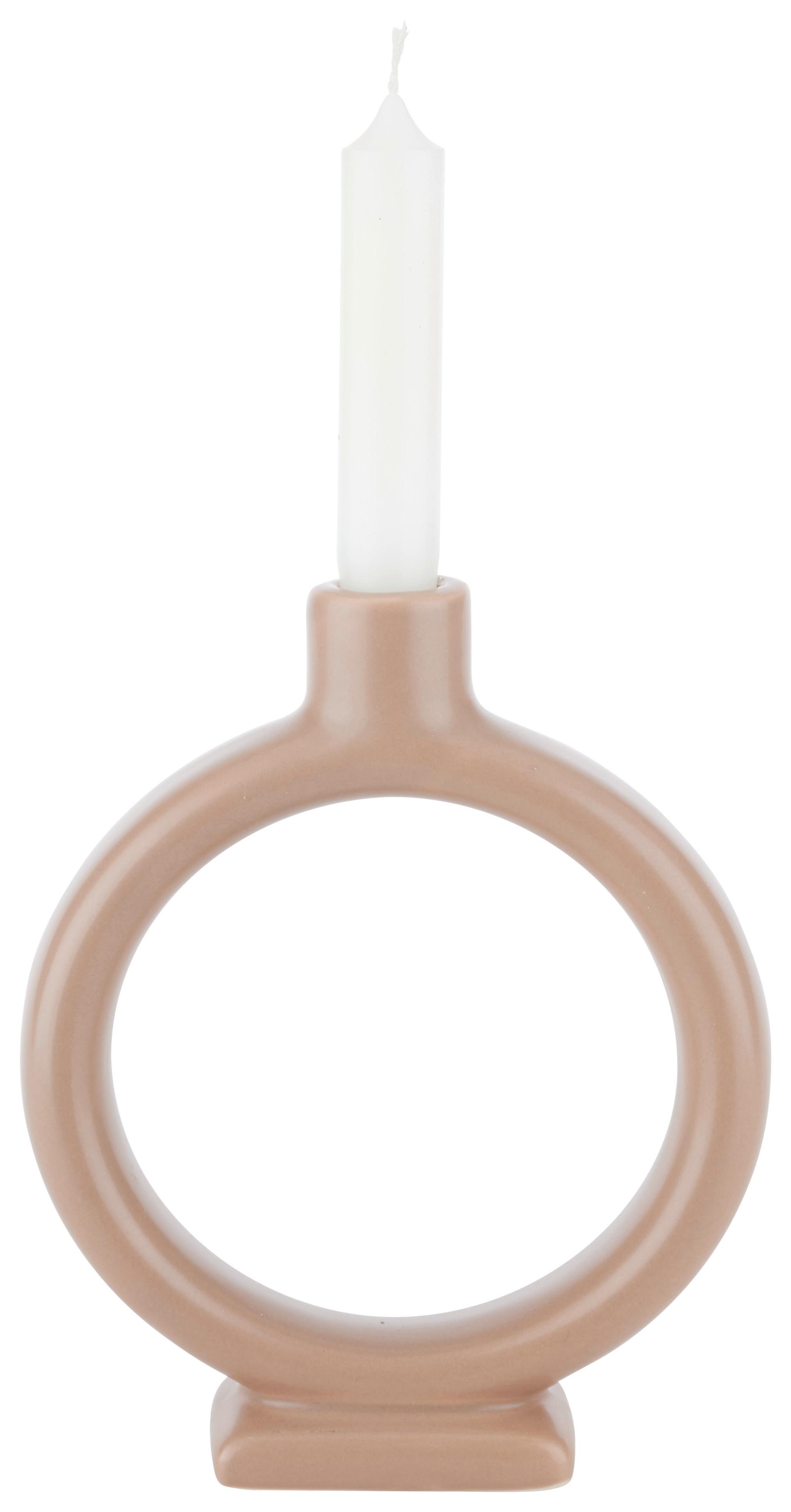 Svečnik Valongo I -Paz- - rjava, Basics, keramika (10,5/14/4,5cm) - Modern Living