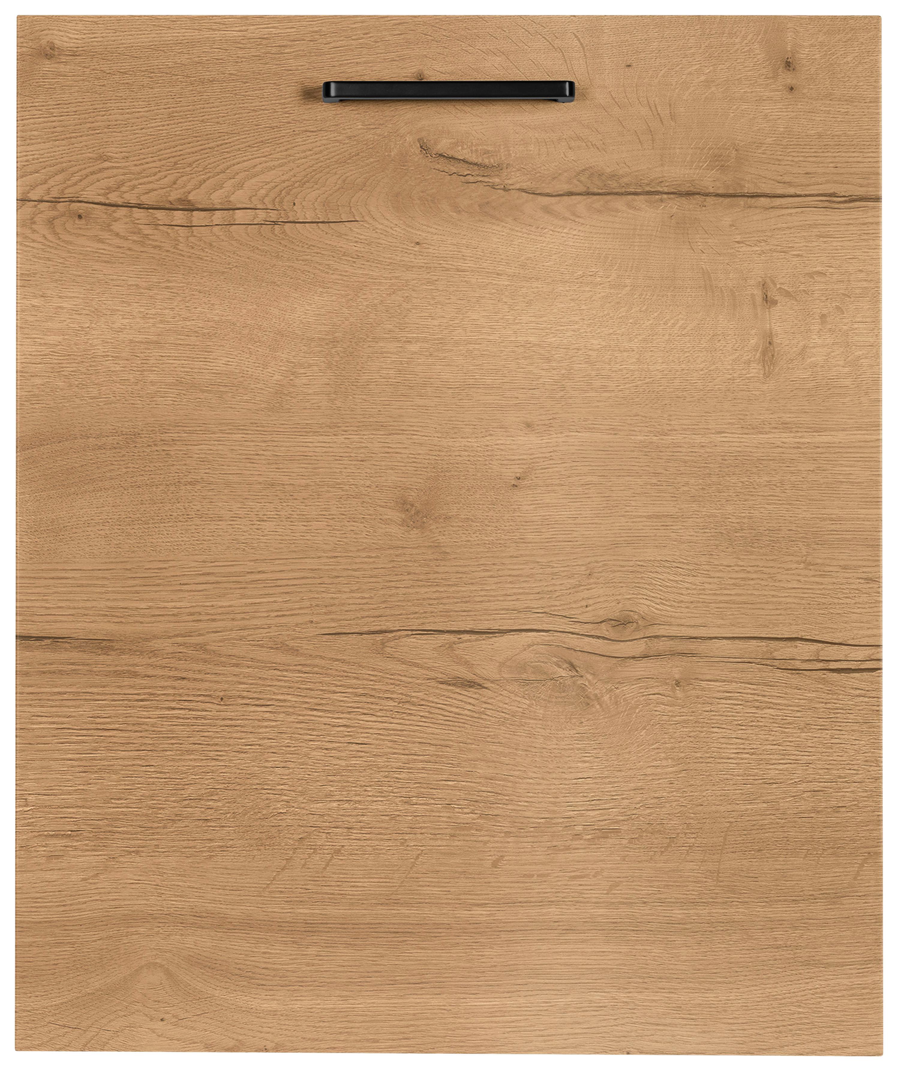 Geschirrspülerfront Structura Eiche - Eichefarben/Schwarz, MODERN, Holzwerkstoff/Metall (60/72/1,9cm) - Nobilia