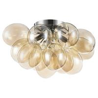 DECKENLEUCHTE BALBO - Bernsteinfarben/Nickelfarben, Trend, Glas/Metall (38/22,5/38cm) - MAYTONI