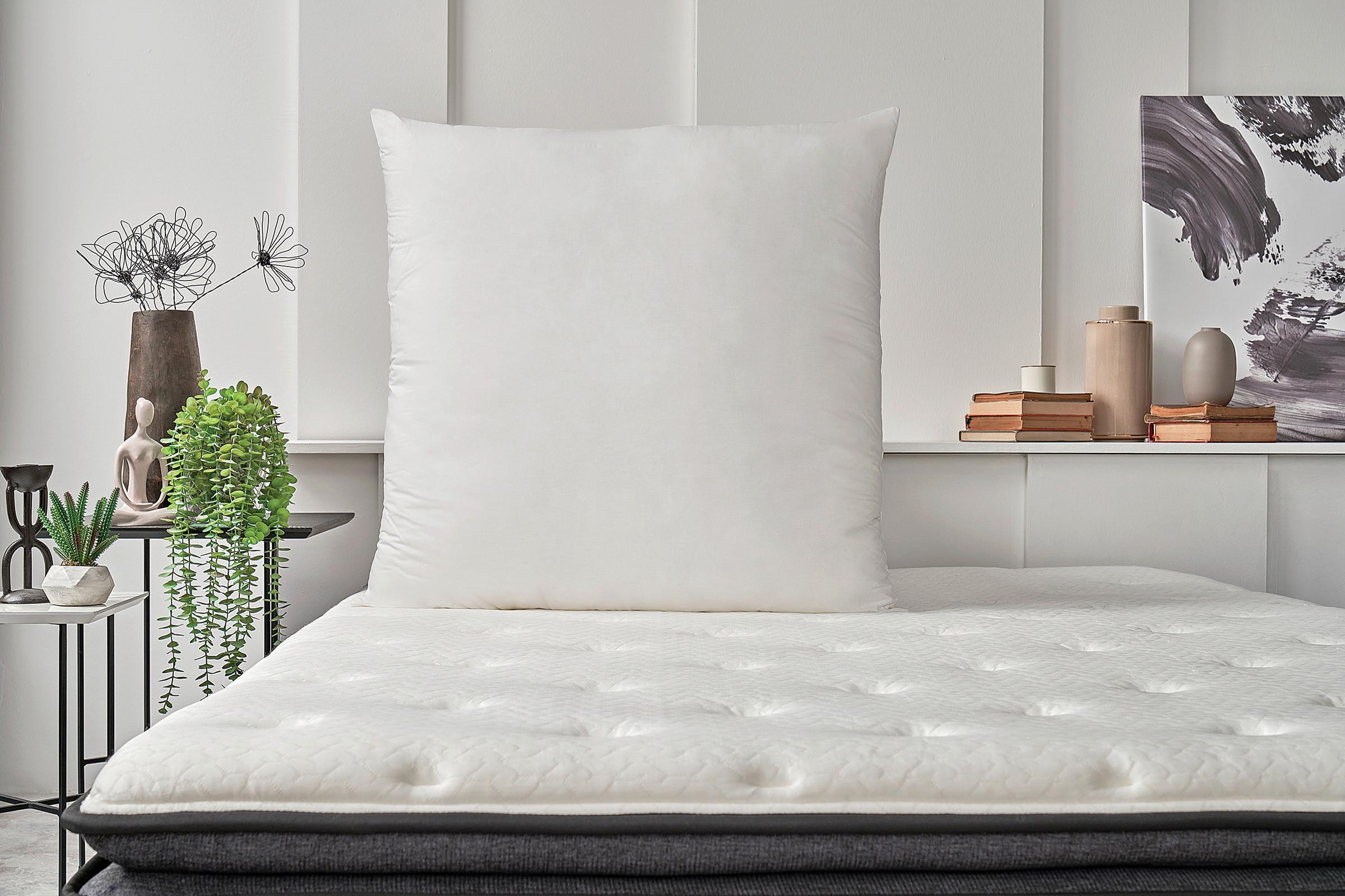 Kopfkissen Polyat ca. 80x80x12,4 cm Weiß - Weiß, Basics, Textil (80/80/12,4cm) - Yatas