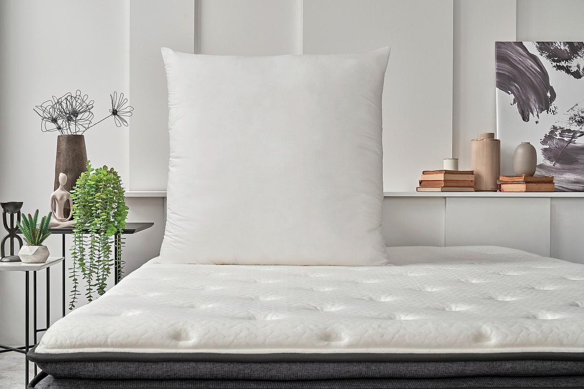 Kopfkissen Polyat ca. 80x80x12,4 cm Weiß - Weiß, Basics, Textil (80/80/12,4cm) - Yatas