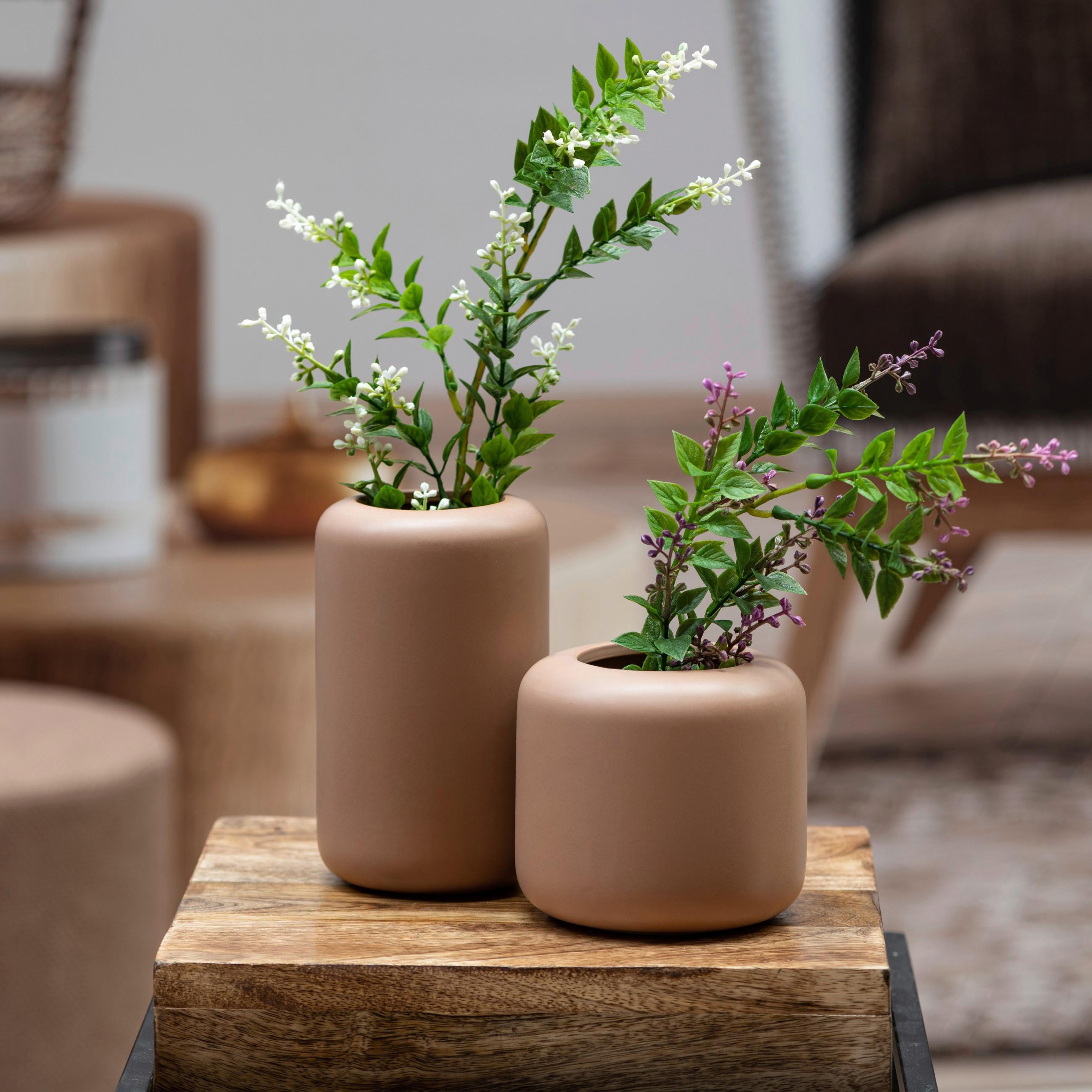 Vaza Almada I -Paz- - temno rjava, Basics, keramika (9/15cm) - Modern Living